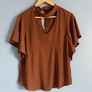 RW&CO Flutter sleeve top